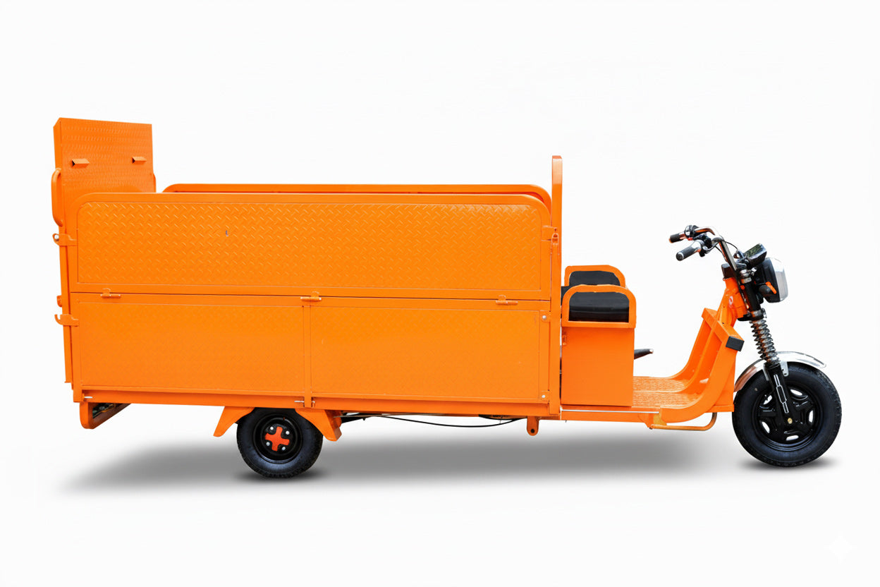 RooRig Electric 3-Wheel Cargo Trike | Heavy-Duty Farm & Utility Electric Vehicle (Optional Hydraulic Tipper)