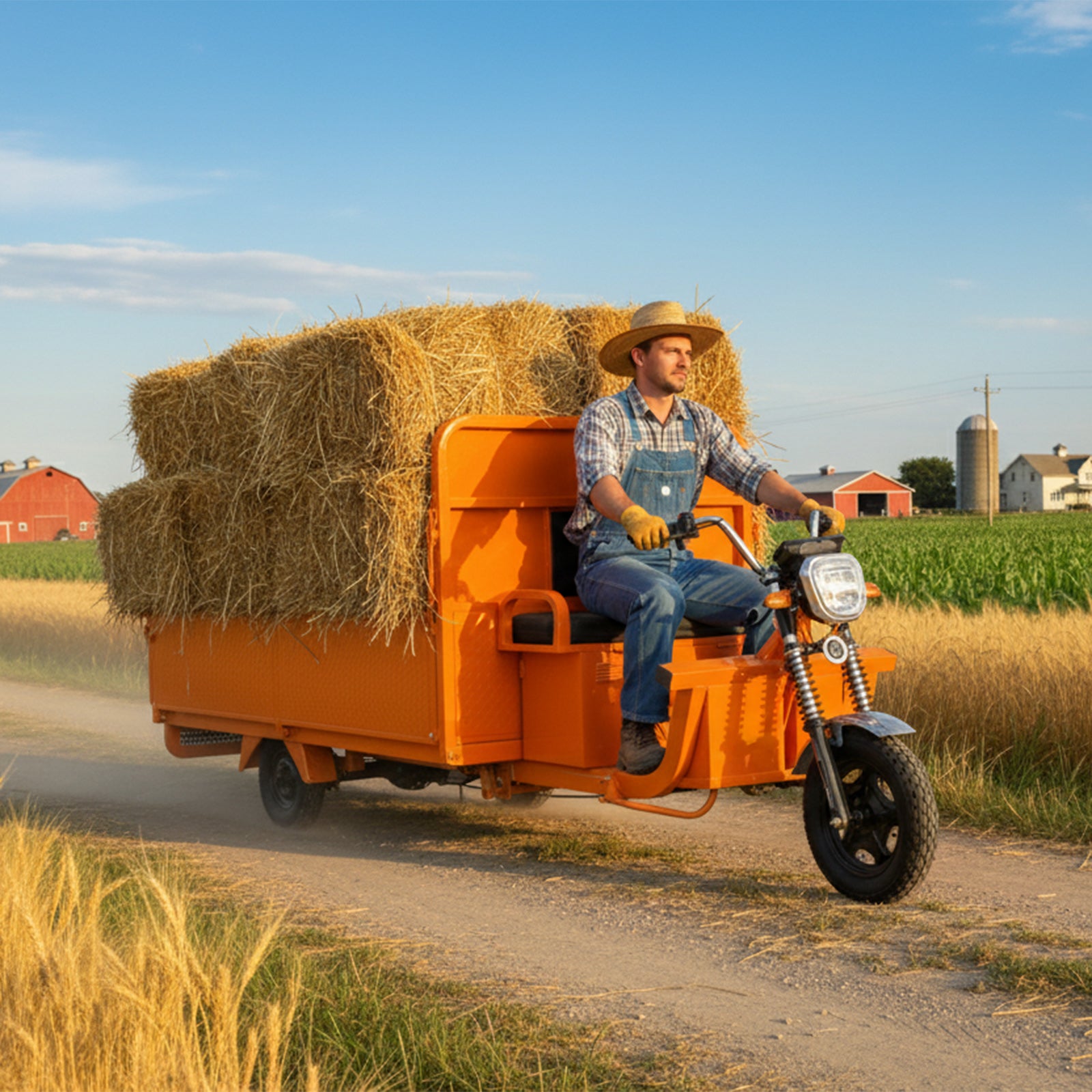 RooRig Electric 3-Wheel Cargo Trike | Heavy-Duty Farm & Utility Electric Vehicle (Optional Hydraulic Tipper)